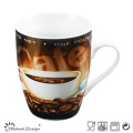 Taza de café de la porcelana del estilo 12oz de